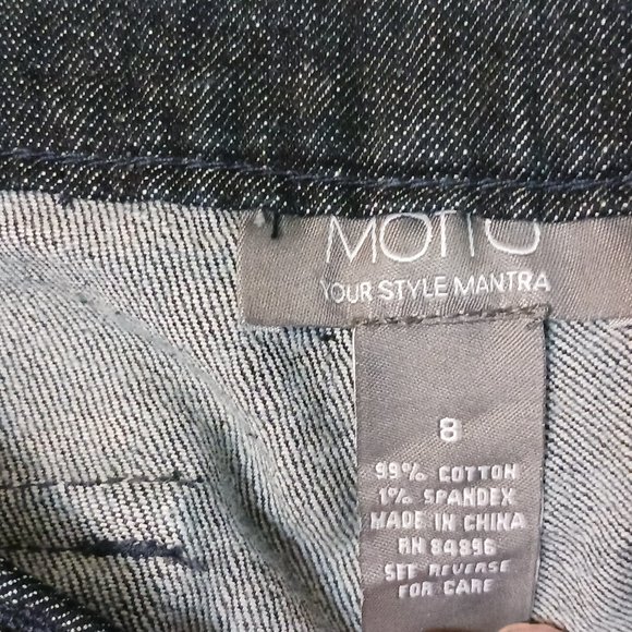 MOTTO‎ QVC WOMENS DENIM CROP JEANS SZ 8. NWT - Picture 6 of 9